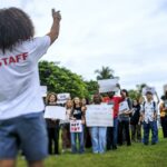 Universidad de Florida (FIU) protesta contra presencia del Servicio de Inmigración Universidad de Florida (FIU) protesta contra presencia del Servicio de Inmigración