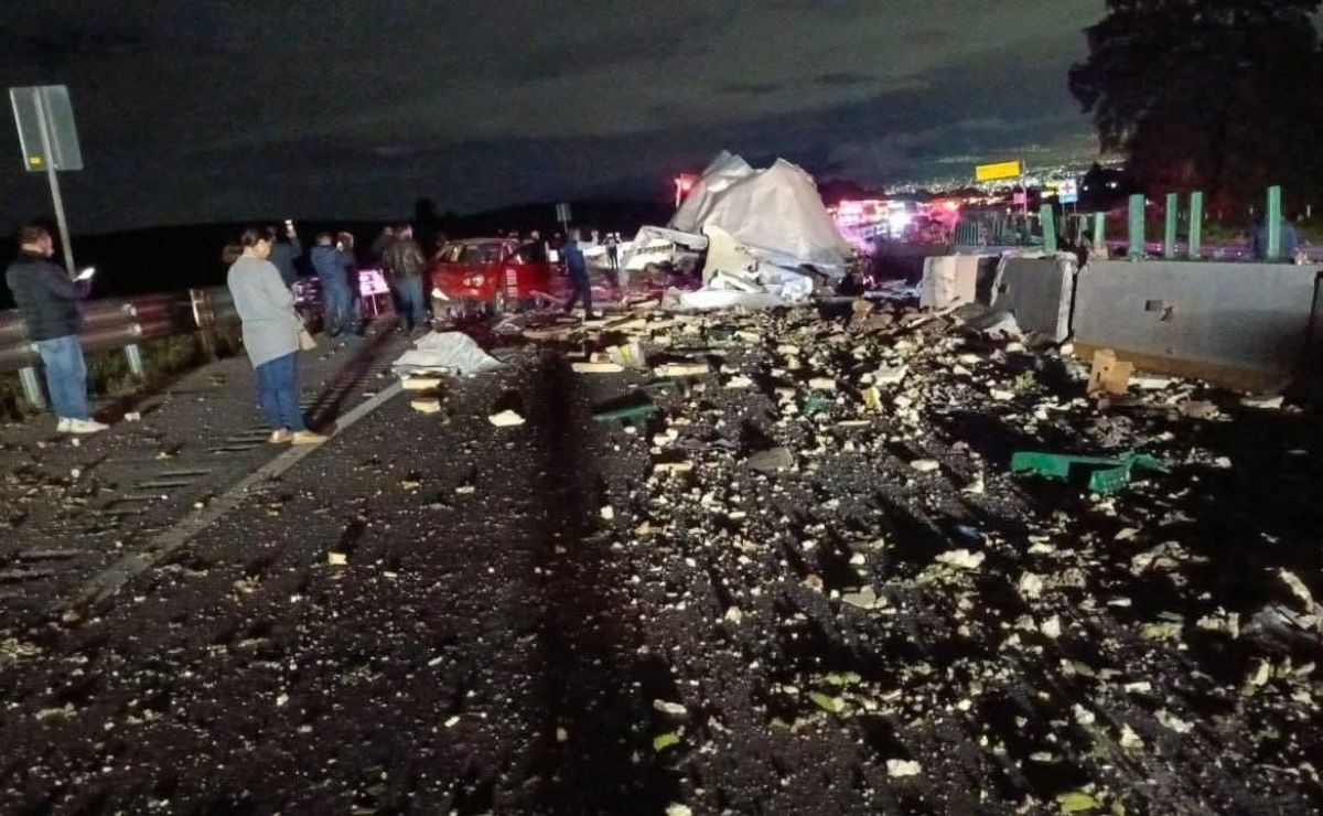 Accidente provoca caos vial sobre la México-Puebla