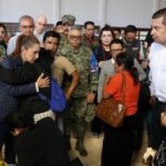 Claudia Sheinbaum visita a damnificados por las lluvias en Puebla