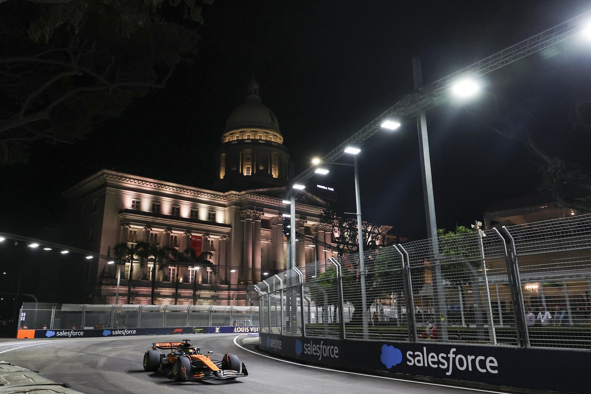 F1: Piastri dominó el segundo libre en el Gran Premio de Singapur
