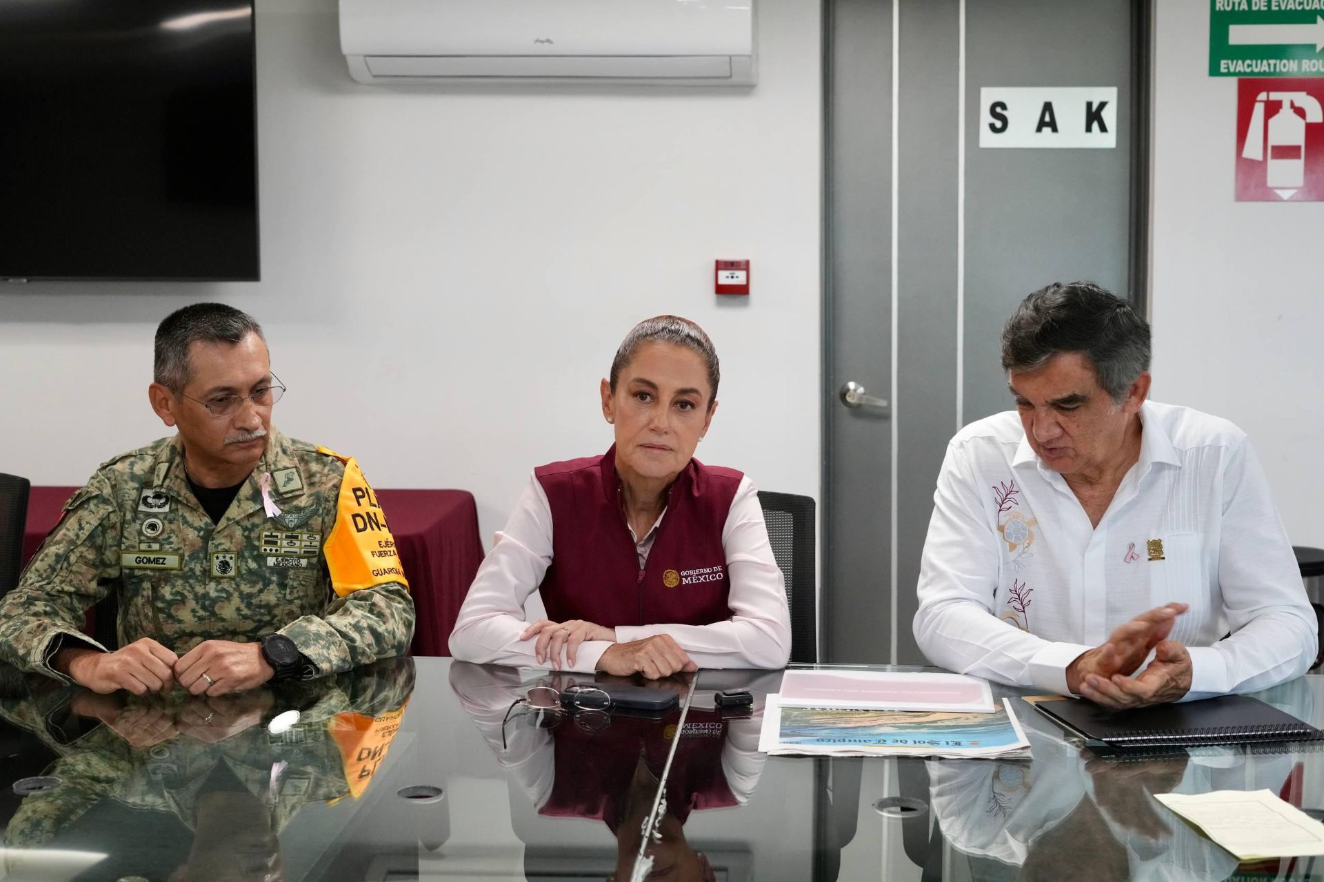 Sheinbaum descarta riesgos por crecimiento del río Pánuco en Tamaulipas Sheinbaum descarta riesgos por crecimiento del río Pánuco en Tamaulipas